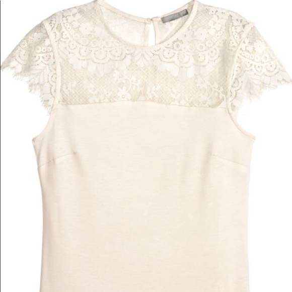 NWT H&M Mint Pastel Green Lace Cap Sleeve Top - Picture 5 of 5